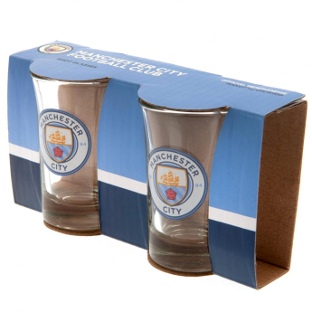 Manchester City panák štamprlík 2pack logo