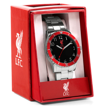 FC Liverpool hodinky Mens Red & Silver Bracelet