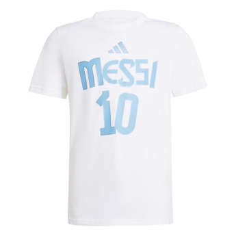 Lionel Messi detské tričko MESSI Name and number white