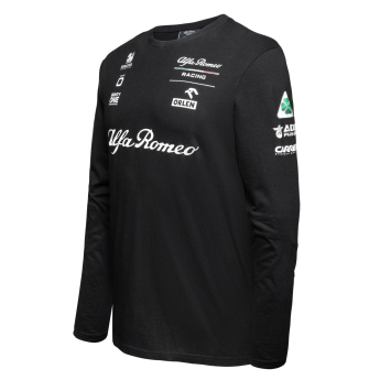 Alfa Romeo Racing pánske tričko s dlhým rukávom official AR black F1 Team 2023