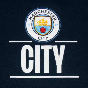 Manchester City pánska mikina s kapucňou SLab zip navy