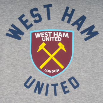 West Ham United pánska mikina s kapucňou graphic grey