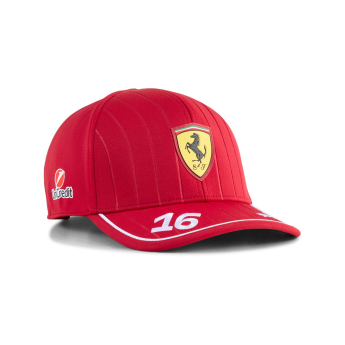 Ferrari detská čiapka baseballová šiltovka Leclerc official Teamline Replica F1 Team 2025