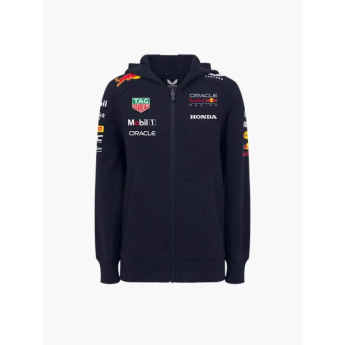 Red Bull Racing detská mikina s kapucňou official Teamline Replica zip navy F1 Team 2025