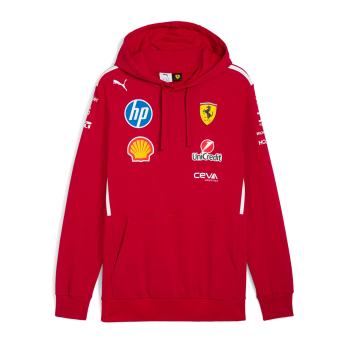 Ferrari detská mikina s kapucňou official Teamline Replica F1 Team 2025