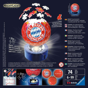 Bayern Mníchov 3D puzzle NightLight 74 pcs