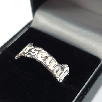 FC Arsenal prsteň Sterling Silver Text Ring - Q