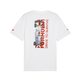 Formule 1 pánske tričko DTS Relaxed white F1 Team 2025
