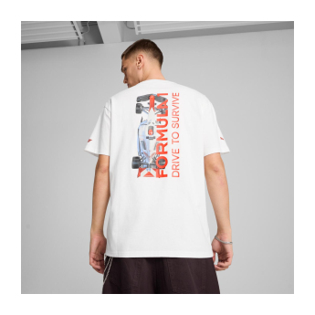 Formule 1 pánske tričko DTS Relaxed white F1 Team 2025