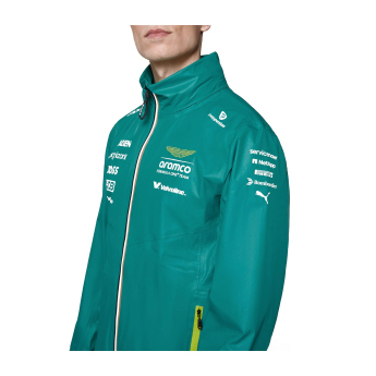 Aston Martin pánska bunda Rain official Teamline Replica green F1 Team 2025
