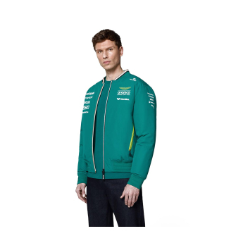Aston Martin pánska bunda Bomber official Teamline Replica green F1 Team 2025