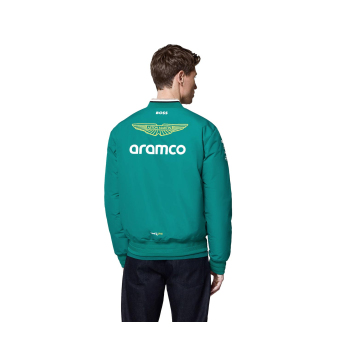Aston Martin pánska bunda Bomber official Teamline Replica green F1 Team 2025