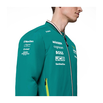 Aston Martin pánska bunda Bomber official Teamline Replica green F1 Team 2025
