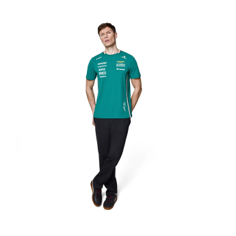 Aston Martin pánske tričko Alonso official Teamline Replica green F1 Team 2025