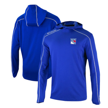 New York Rangers pánska mikina s kapucňou Omni-Wick Shotgun Long Sleeve blue
