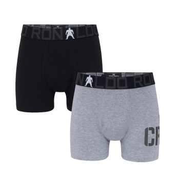 Cristiano Ronaldo detské boxerky 2pack CR7 Bamboo black-grey