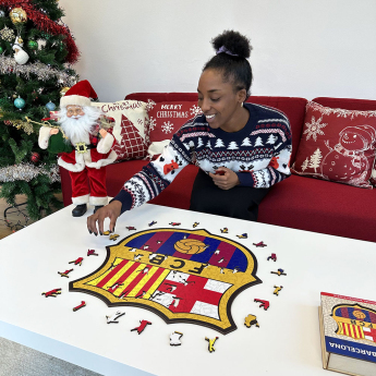 FC Barcelona drevené puzzle Crest 150 pcs