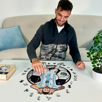 Futbalová reprezentácia drevené puzzle Argentina Messi 150 pcs