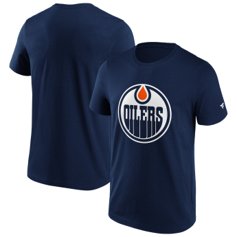 Edmonton Oilers pánske tričko Primary Logo Graphic navy
