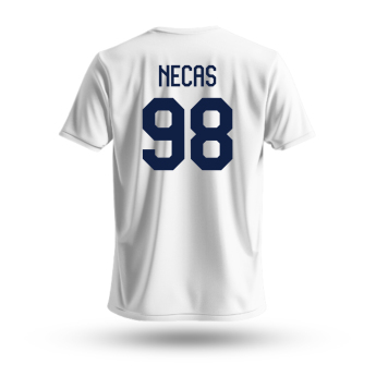 Hokejové reprezentácie pánske tričko Czech republic Martin Nečas #98 National Emblem 2025 white