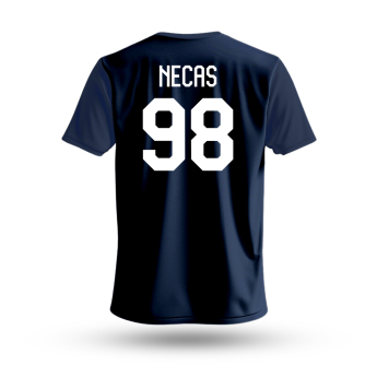 Hokejové reprezentácie pánske tričko Czech republic Martin Nečas #98 National Emblem 2025 Navy