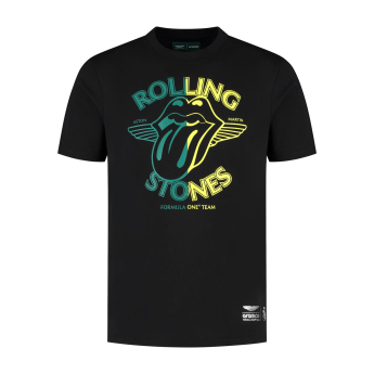 Aston Martin pánske tričko Rolling Stones black F1 Team 2025