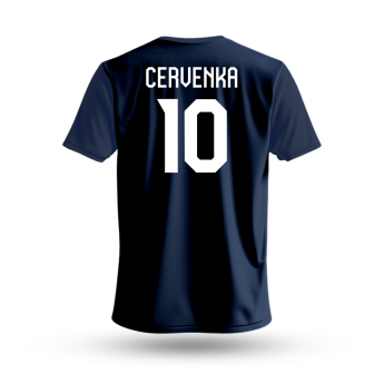 Hokejové reprezentácie pánske tričko Czech Republic Roman Červenka #10 National Emblem 2025 navy