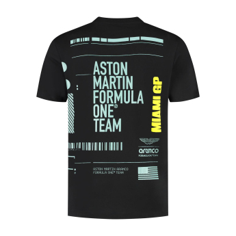 Aston Martin pánske tričko GP Miami black F1 Team 2025