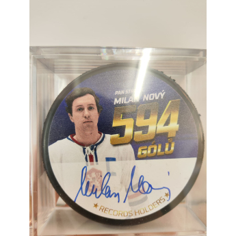 Hokejové reprezentácie puk Milan Nový 594 Golů Limitovaná Edice x/549