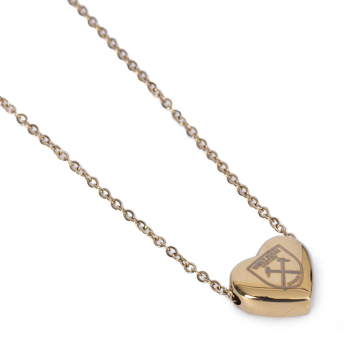 West Ham United prívesok na krk Gold Plated Heart Necklace