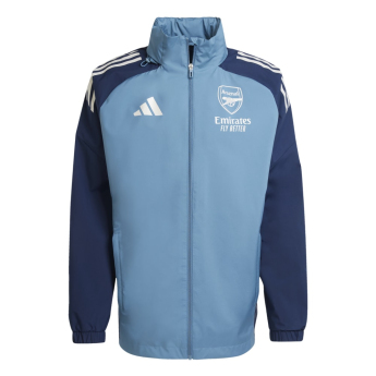 FC Arsenal pánska bunda s kapucňou Allweather blue