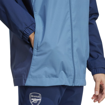 FC Arsenal pánska bunda s kapucňou Allweather blue