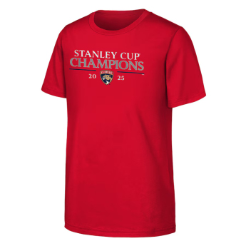 Florida Panthers detské tričko 2025 Stanley Cup Champions Signature Roster red