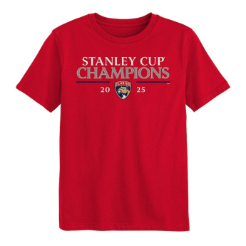 Florida Panthers detské tričko 2025 Stanley Cup Champions Signature Roster red