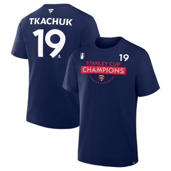 Florida Panthers pánske tričko 2025 Stanley Cup Champions Name & Number - Matthew Tkachuk #19
