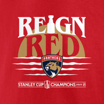 Florida Panthers pánske tričko 2025 Stanley Cup Champions Hometown DNA red