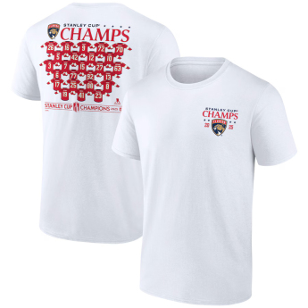 Florida Panthers pánske tričko 2025 Stanley Cup Champions Jersey Roster white
