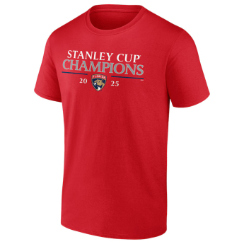 Florida Panthers pánske tričko 2025 Stanley Cup Champions Signature Roster red