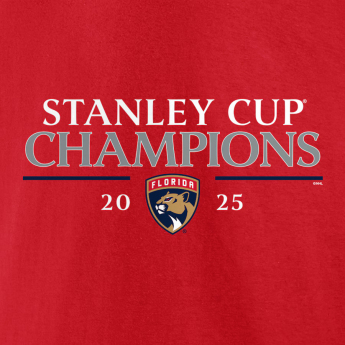 Florida Panthers pánske tričko 2025 Stanley Cup Champions Signature Roster red