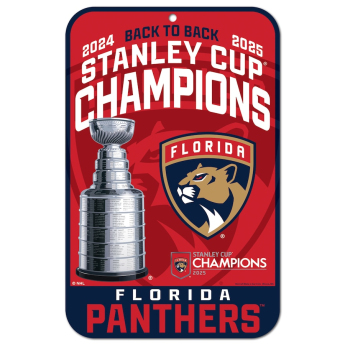 Florida Panthers ceduľa na stenu 2025 Stanley Cup Champions Indoor/Outdoor Styrene