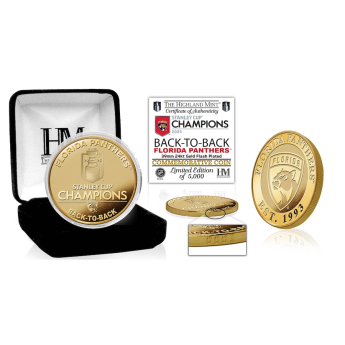 Florida Panthers zberateľské mince 2025 Stanley Cup Champions Gold Coin