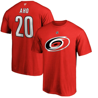 Carolina Hurricanes pánske tričko Sebastian Aho #20 Name & Number red