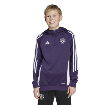 Manchester United detská mikina s kapucňou Track purple