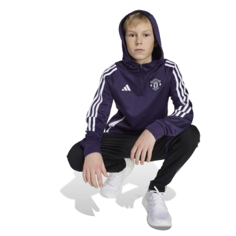 Manchester United detská mikina s kapucňou Track purple