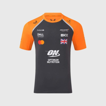 Mclaren Honda pánske tričko Lando Norris official Teamline Replica grey F1 Team 2025