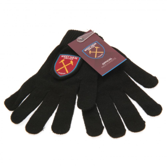 West Ham United detské rukavice black