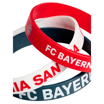 Bayern Mníchov 3pack gumový náramok blue red white