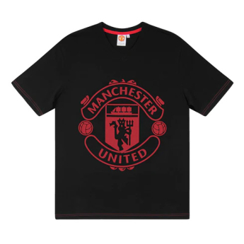 Manchester United pánske pyžamo Short Crest black