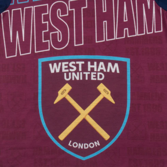 West Ham United detské pyžamo Text claret