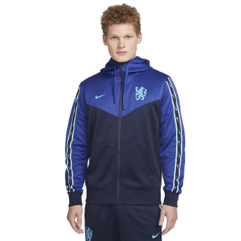FC Chelsea pánska mikina s kapucňou Zip Repeat navy
